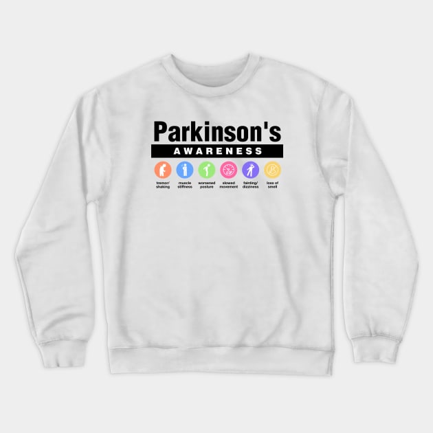 Parkinson's Disease - Disability Awareness Symptoms Crewneck Sweatshirt by Football from the Left